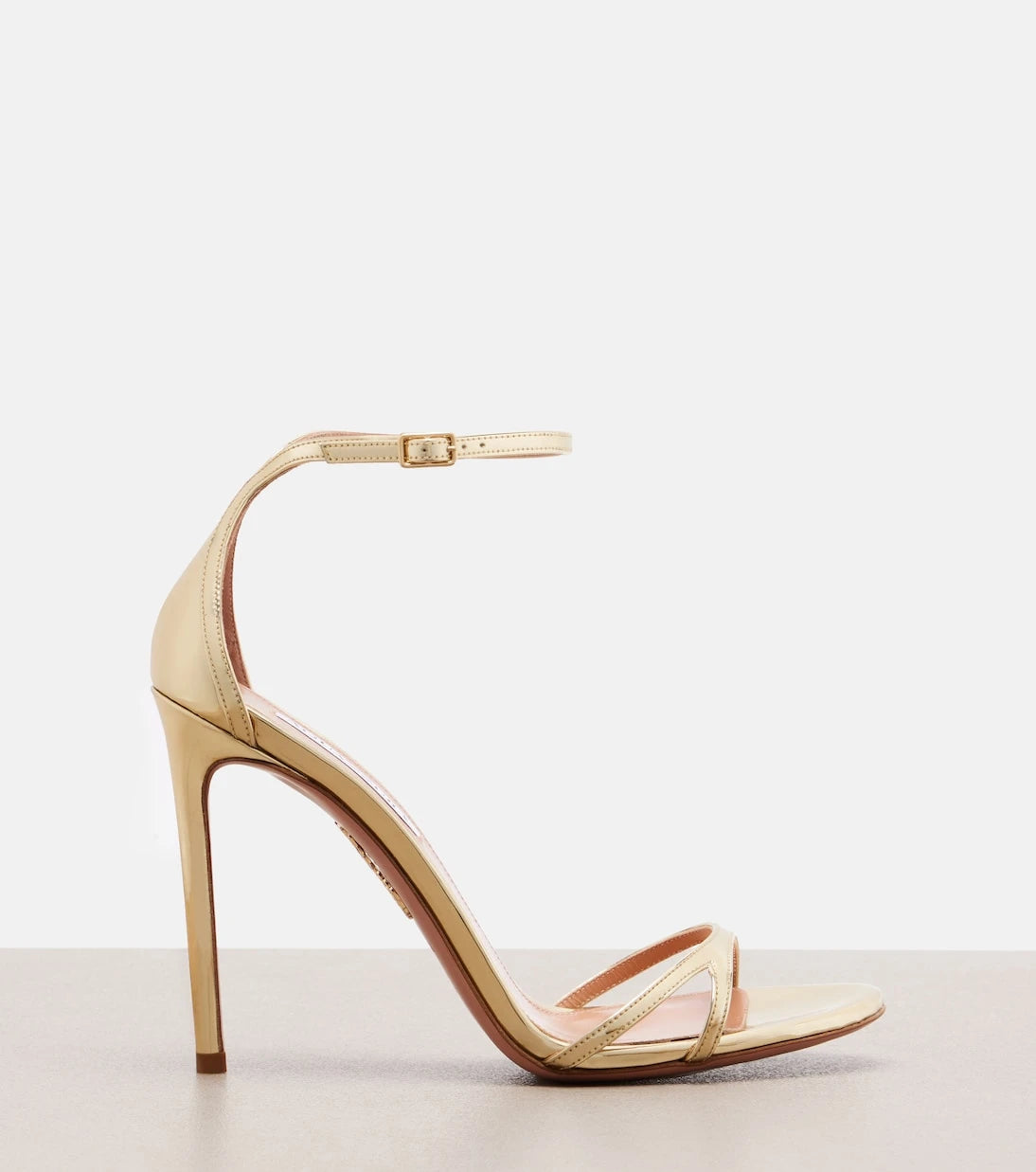 Aquazzura - Metallic leather sandals