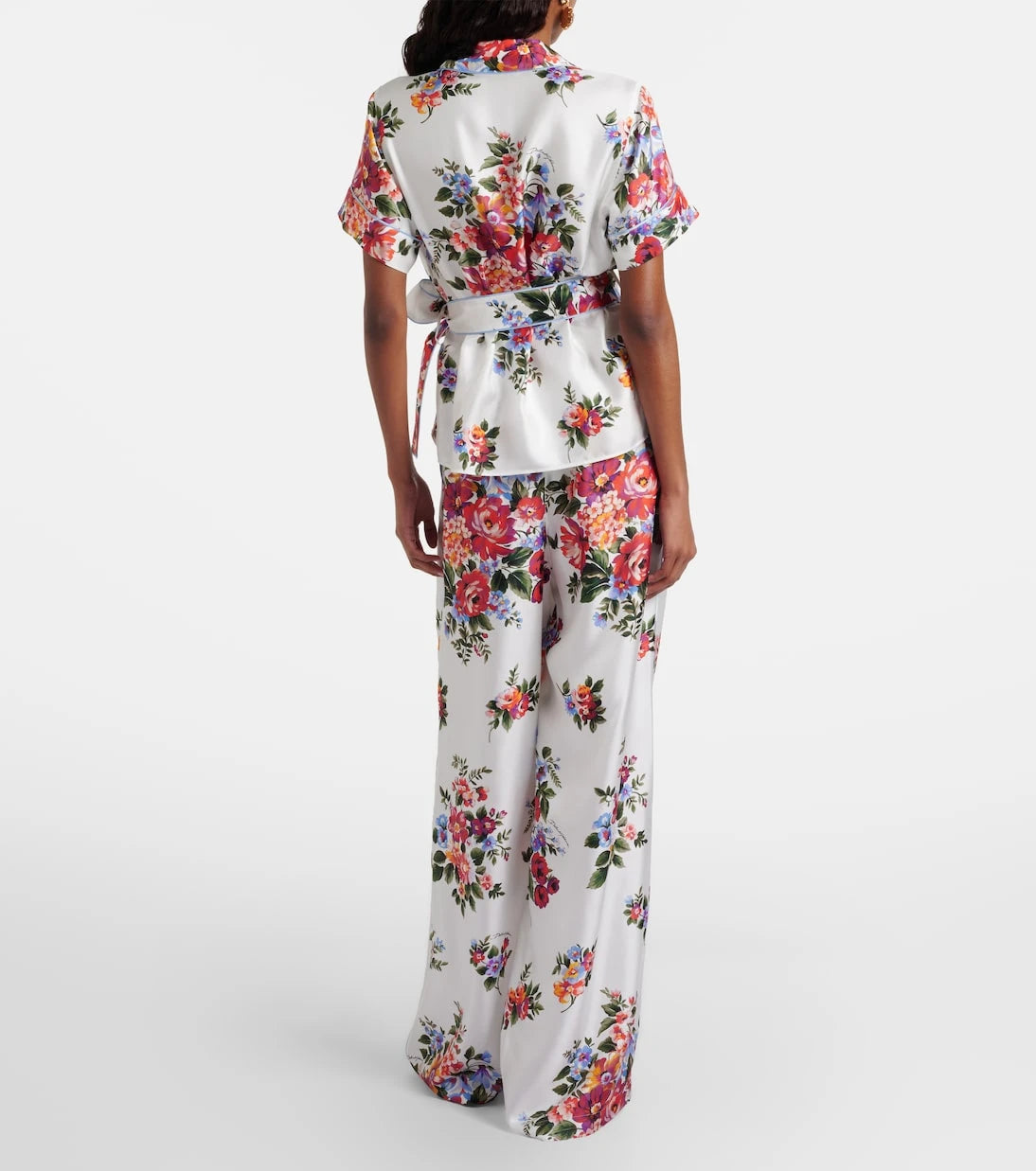 Dolce&Gabbana - Floral silk wide-leg pants