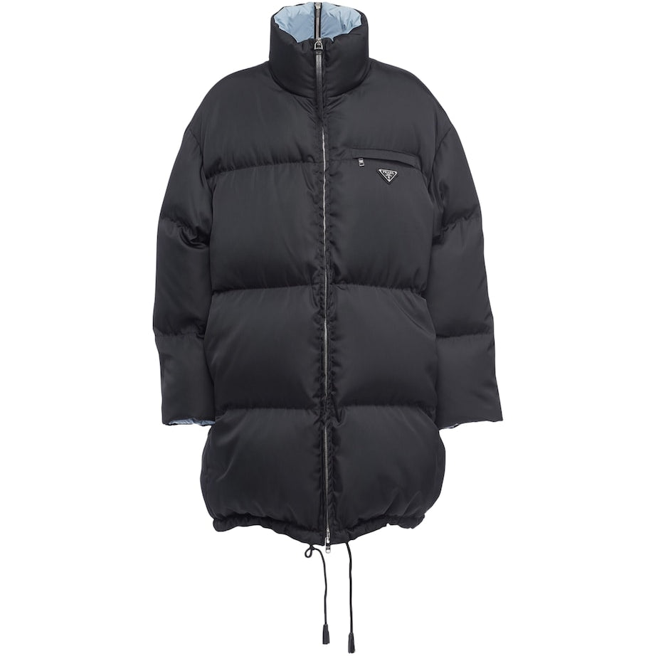 Prada Black Collared Puffer Jacket