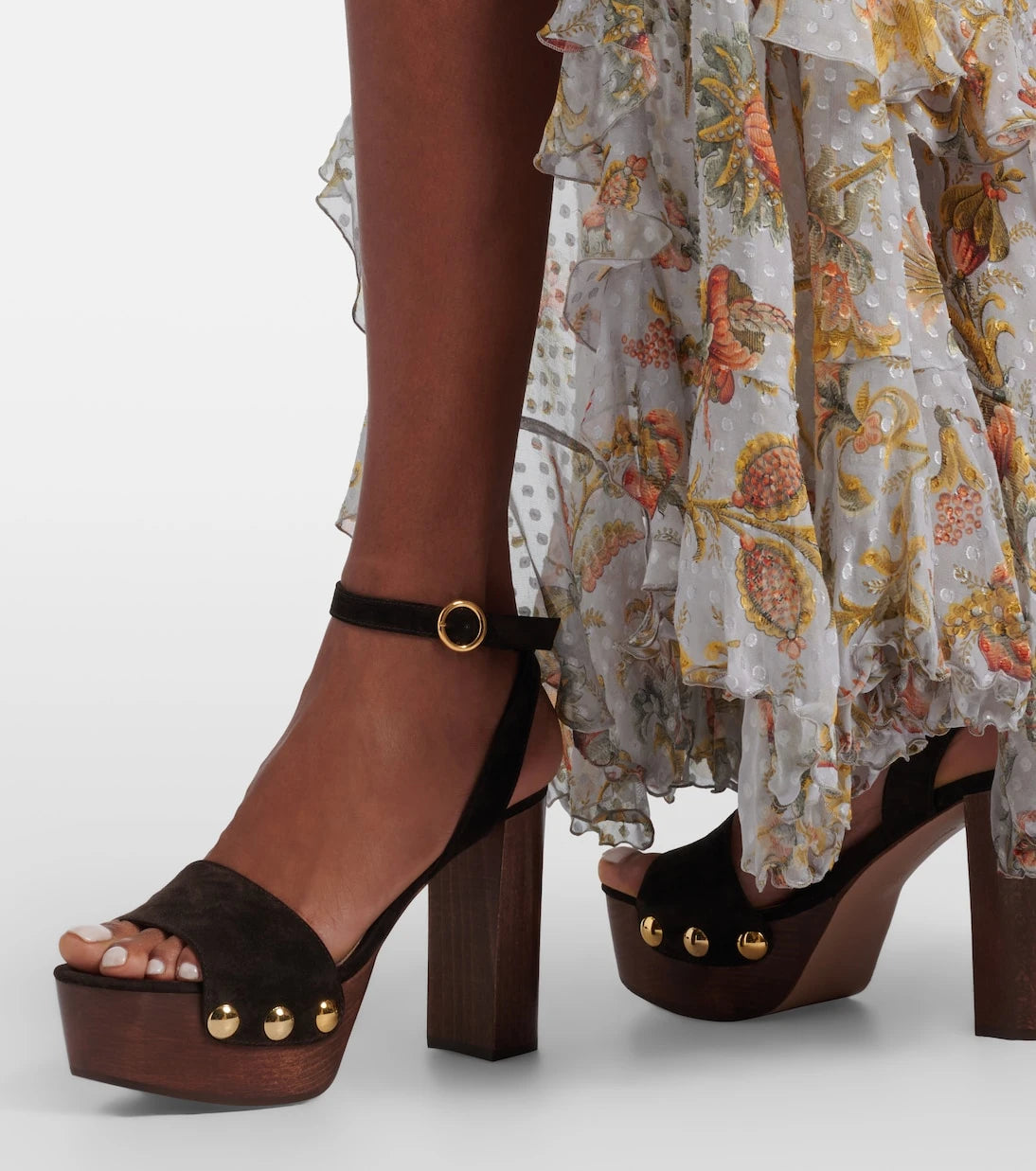 Gianvito Rossi - Ardéa studded suede platform sandals