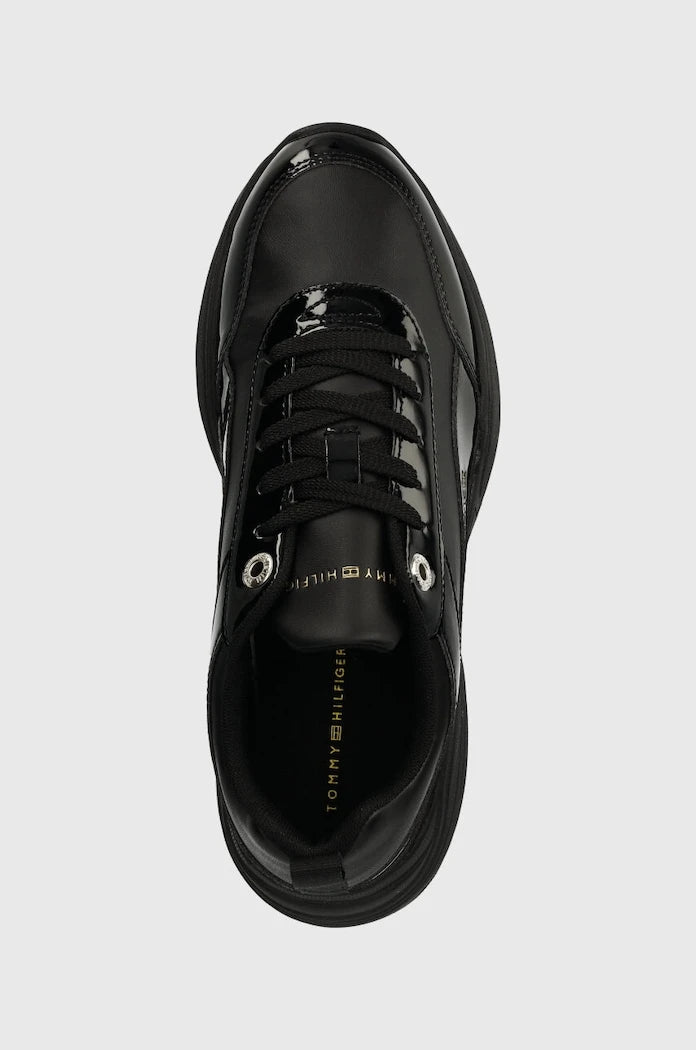 Tommy Hilfiger WOMENS CHUNKY RUNNER PATENT