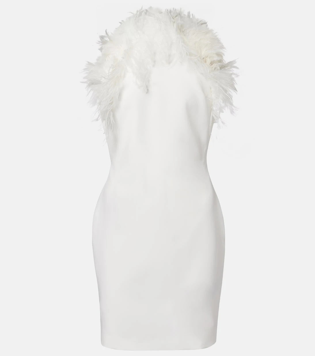 The Attico - Feather-trimmed cady minidress