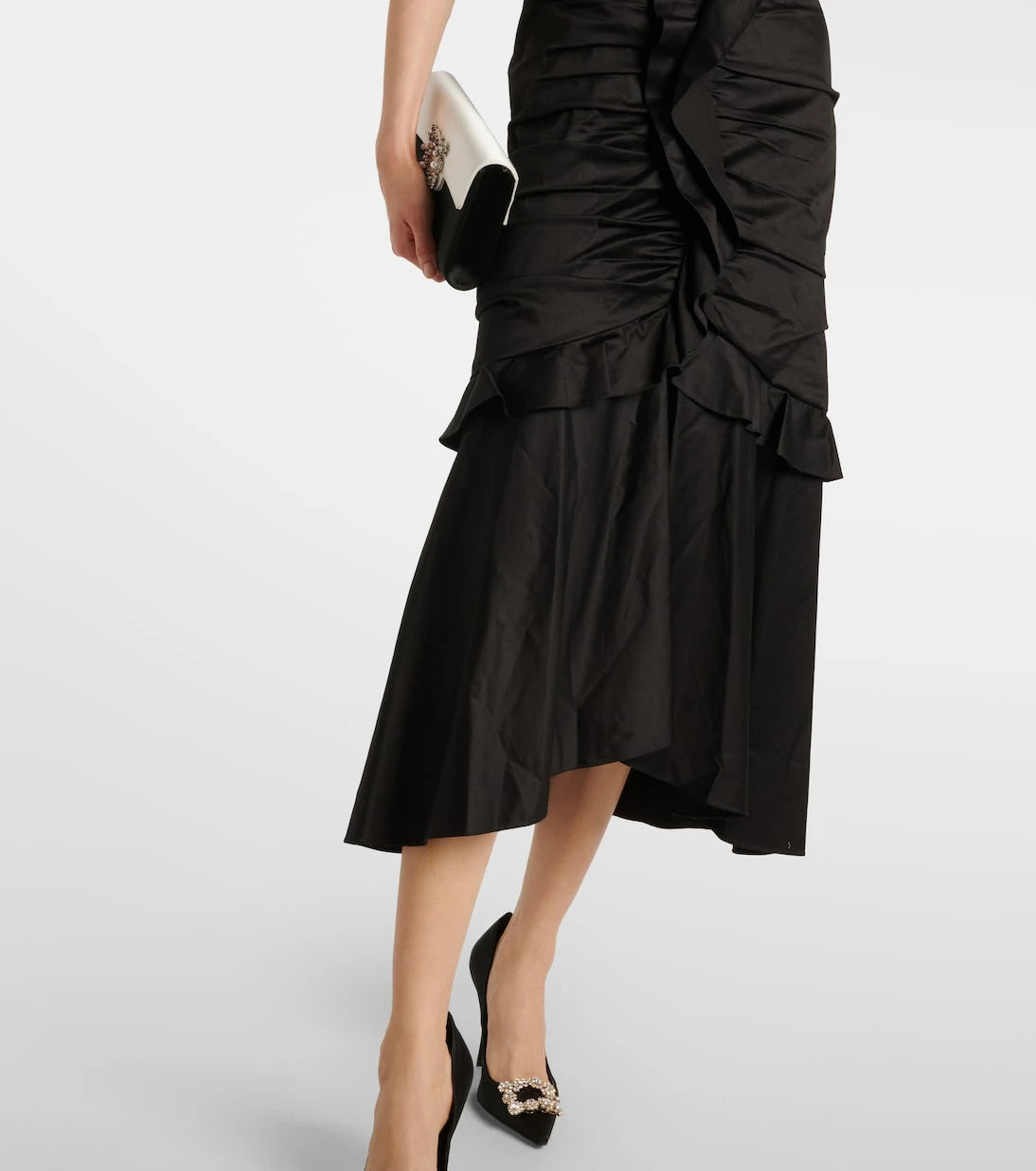 Carolina Herrera - Ruffled cotton-blend midi dress