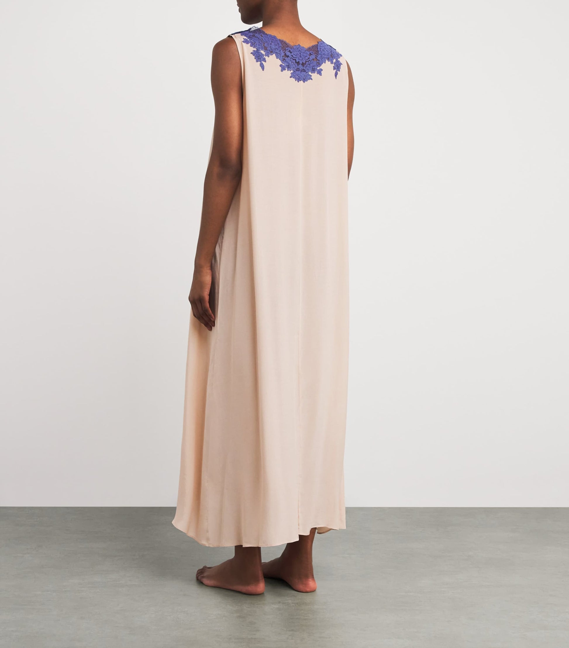 Bocan Pink Lace-Trim Slip Dress
