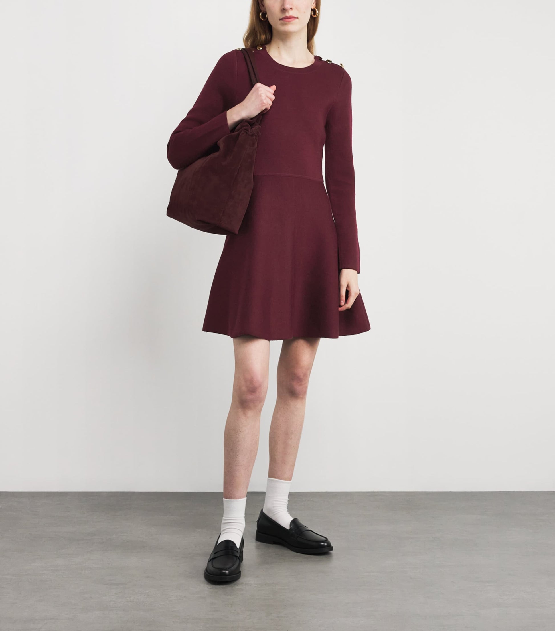 Claudie Pierlot Red Knitted Mini Dress