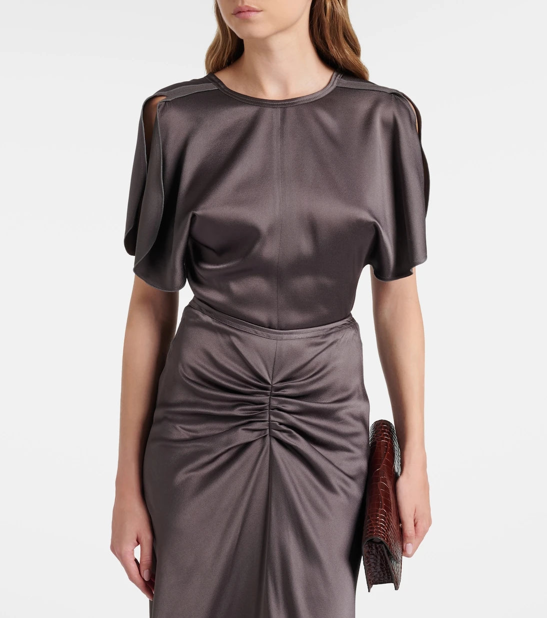 Victoria Beckham - Bela crêpe satin top