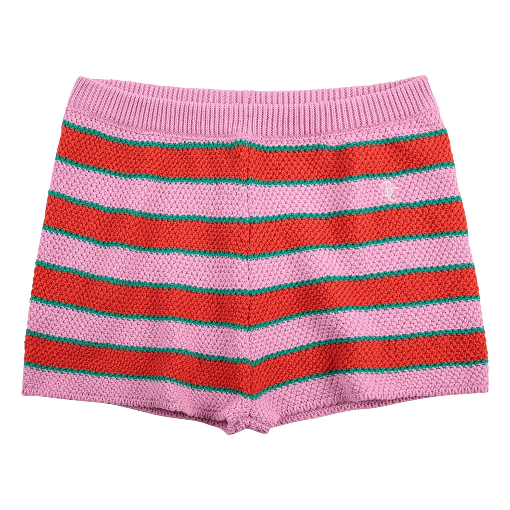 Bobo Choses - Organic cotton striped shorts | Pink