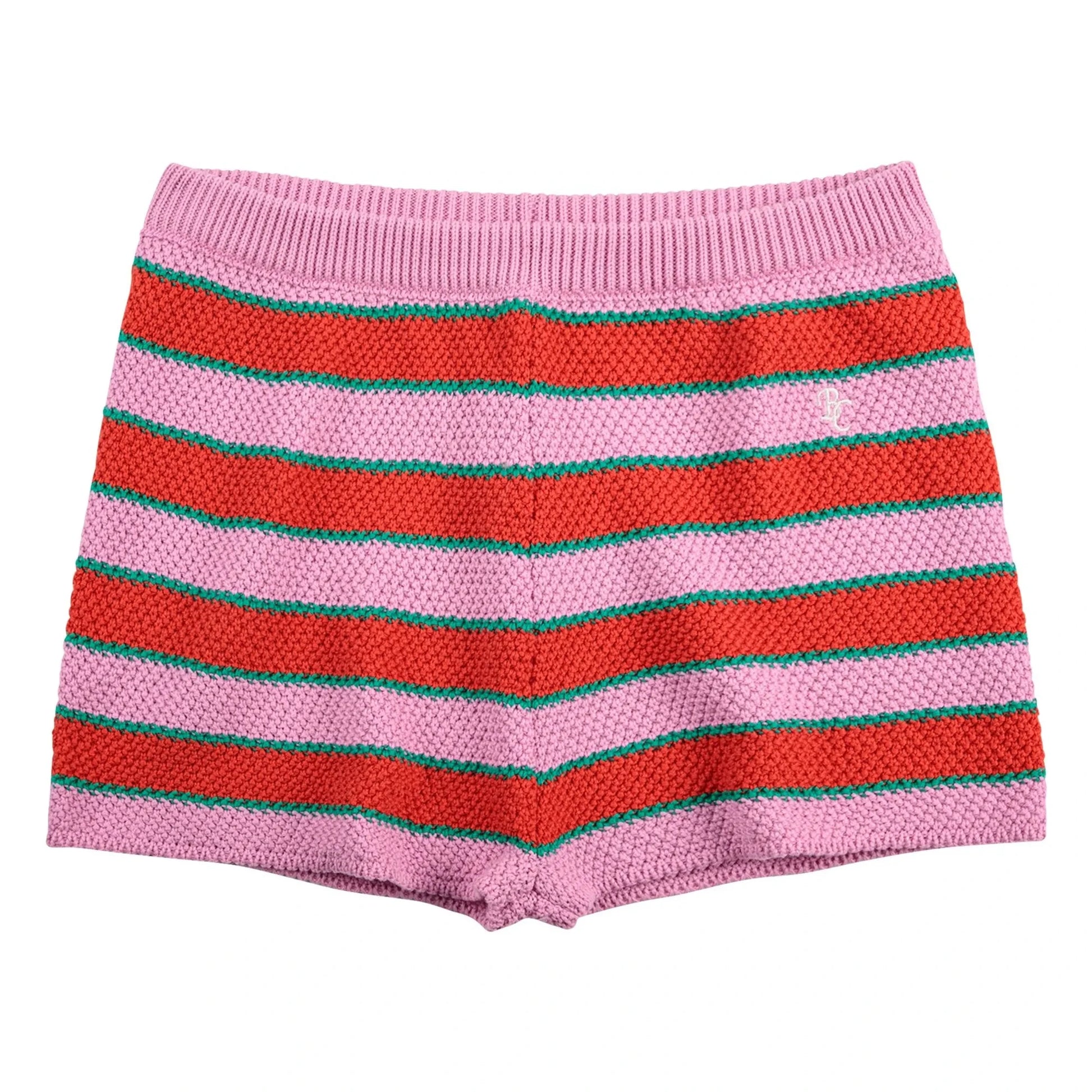 Bobo Choses - Organic cotton striped shorts | Pink