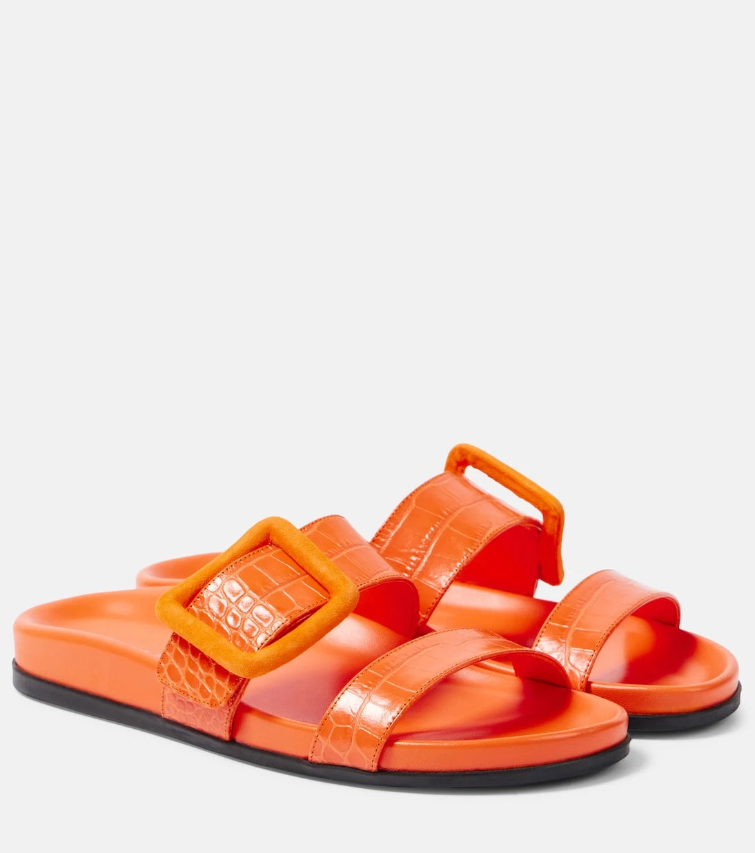 Manolo Blahnik - Mayfu leather slides