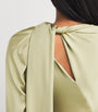 Victoria Beckham Green Slash-Detail Top