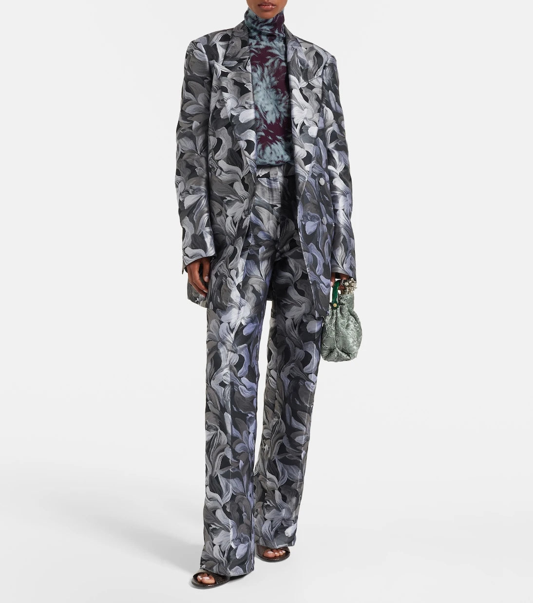 Dries Van Noten - Double-breasted jacquard blazer