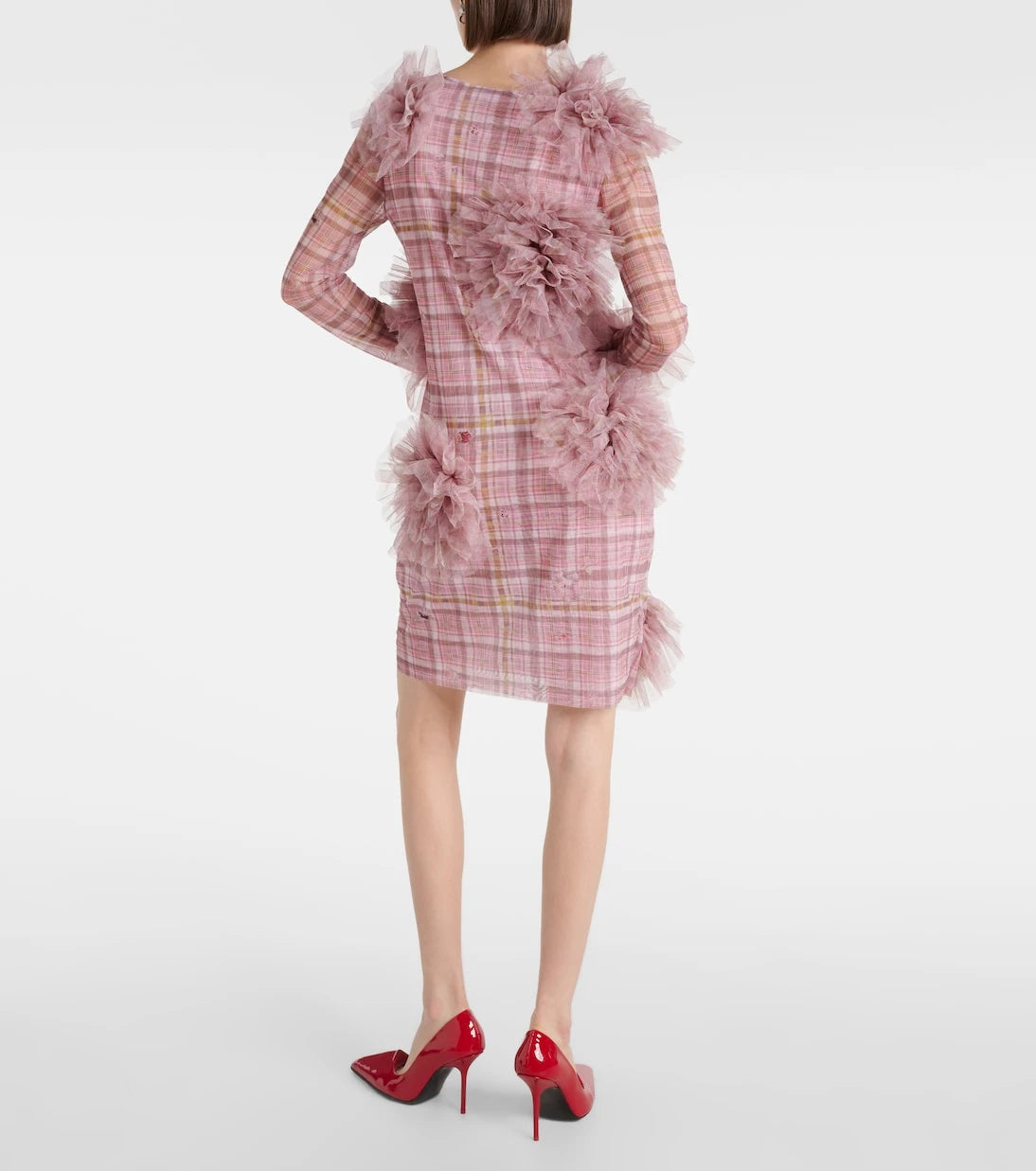 Acne Studios - Dinana appliqué checked minidress