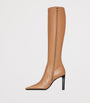 Saint Laurent Brown Lambskin Francoise Knee-High Boots 95