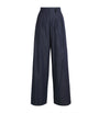 Max Mara Blue Denim Embellished Trousers