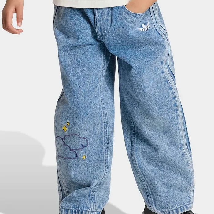 adidas Originals çocuklar için bol kesim kot pantolon