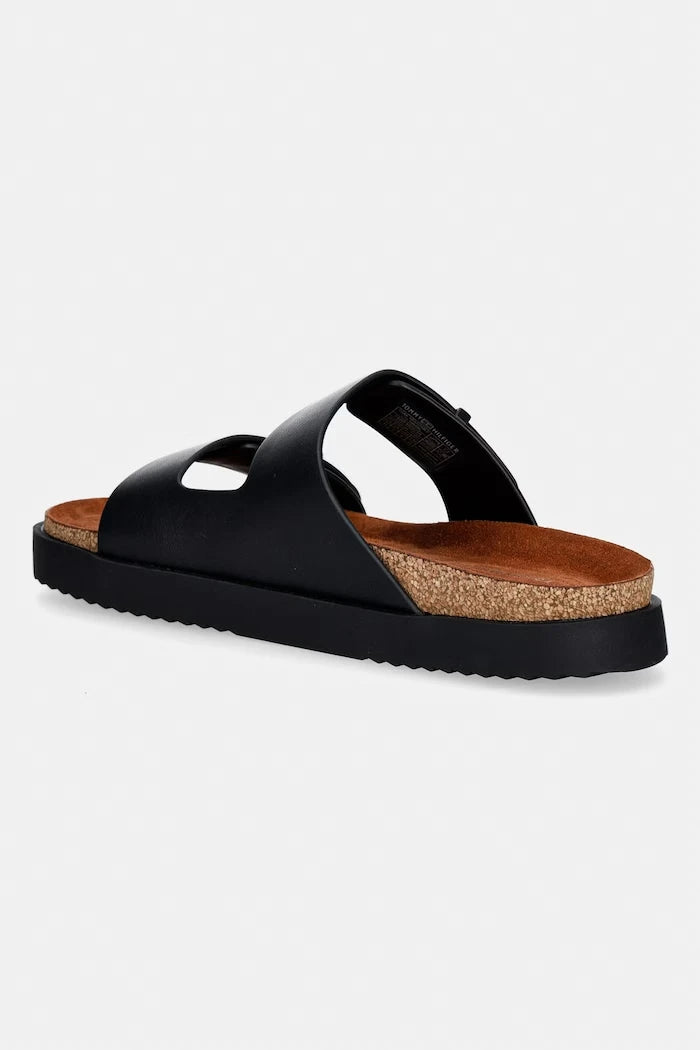 Tommy Hilfiger erkek deri terlikler HILFIGER CHAMBRAY BEACH SANDAL