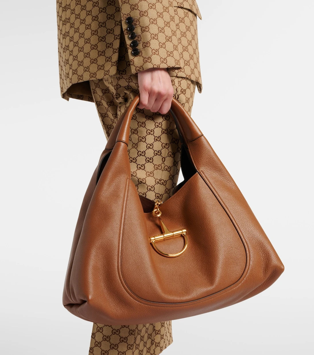 Gucci - Gucci Softbit Large leather shoulder bag