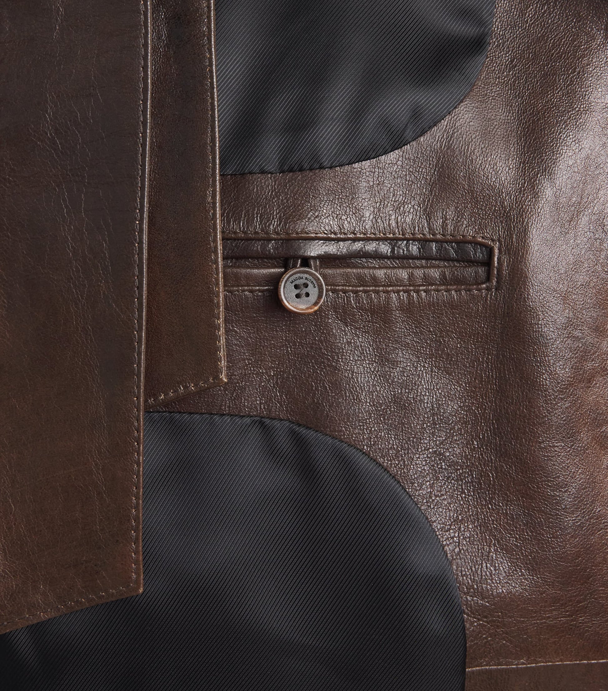 Leather Belted Trench Coat