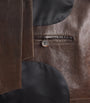 Leather Belted Trench Coat BROWN
