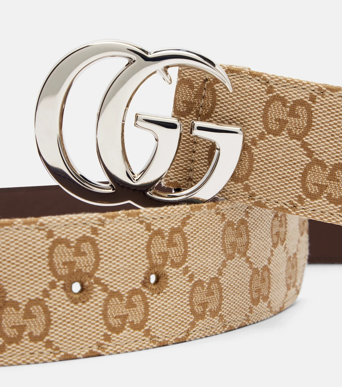 Gucci - Flat Marmont GG Canvas belt