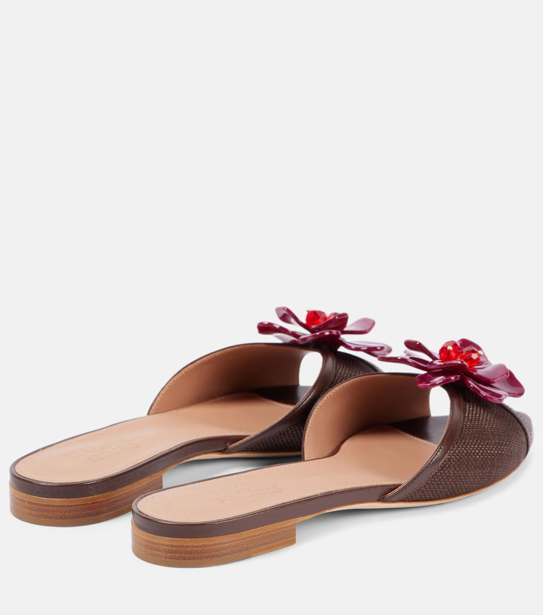 Malone Souliers - Cyd crystal-embellished raffia slides