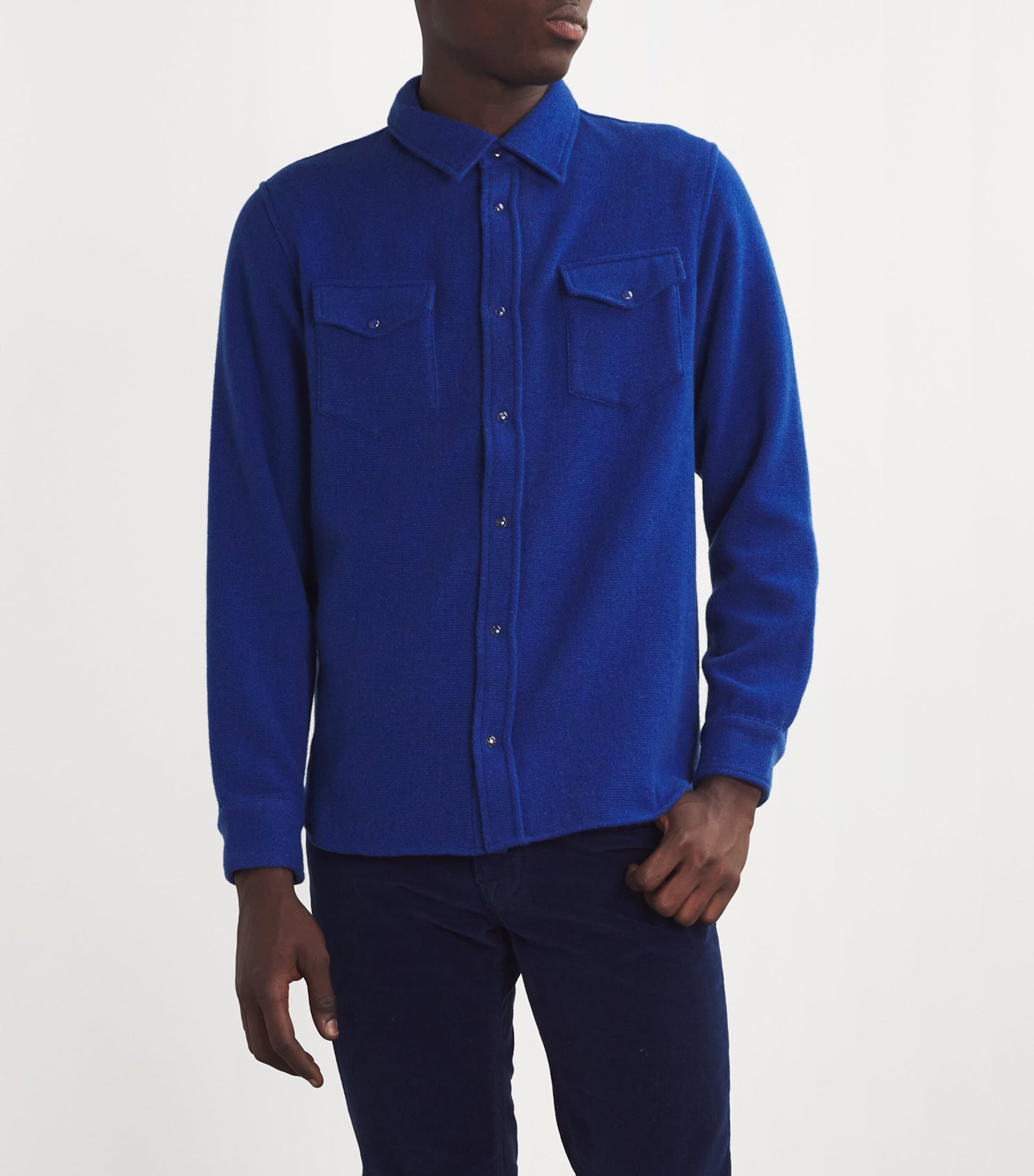 Unisex Cashmere and Lapis Lazuli Shirt