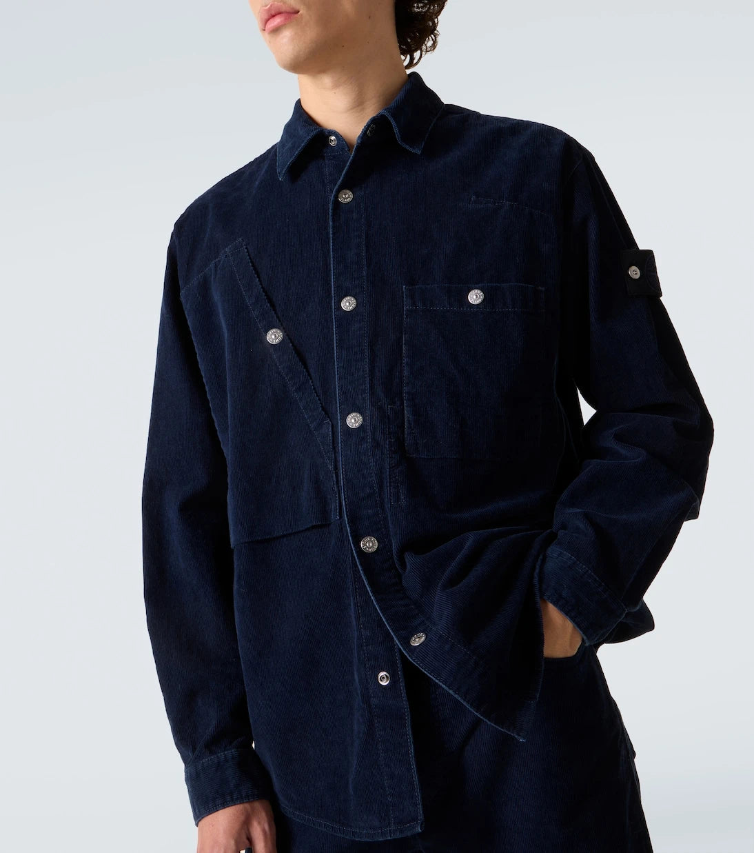Stone Island - Compass cotton-blend corduroy overshirt