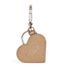 Metallic Panama Leather Heart Keyring