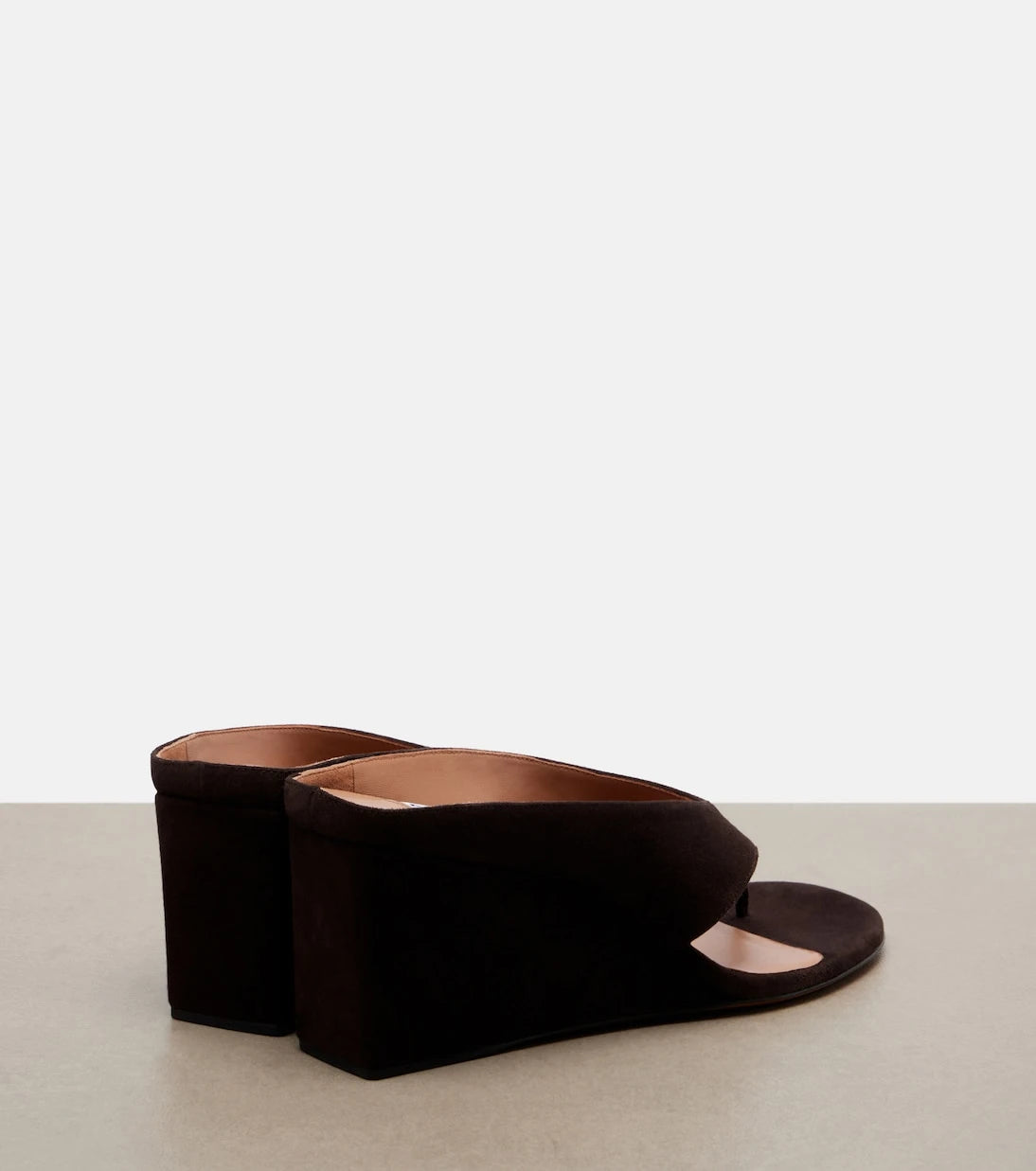 Alaïa - Cube suede wedge sandals