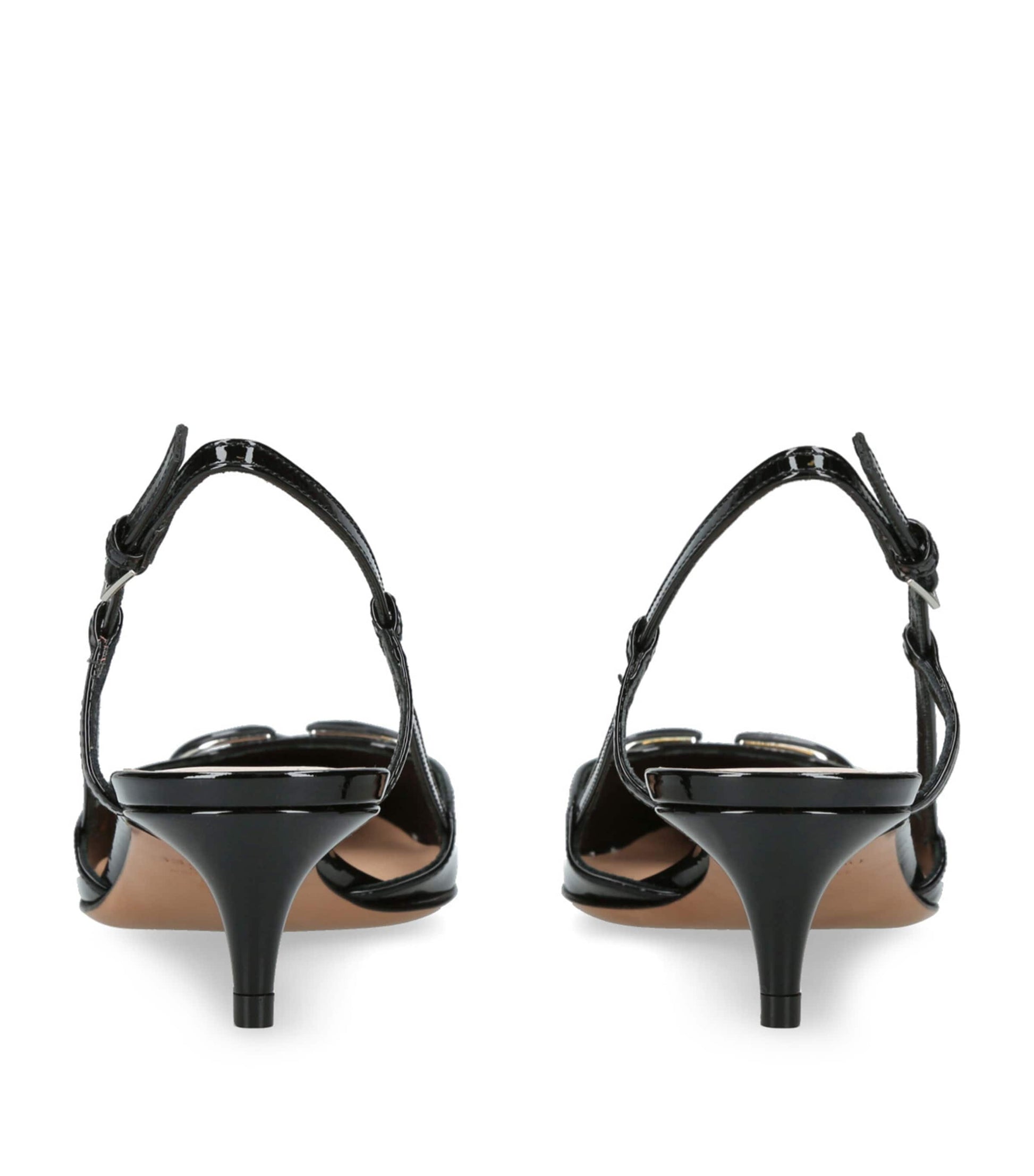 Valentino Garavani Black Slingback Logo Heels 40
