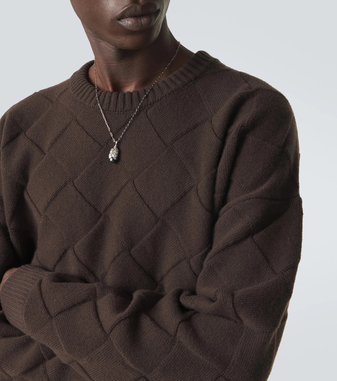 Bottega Veneta - Sterling silver pendant necklace