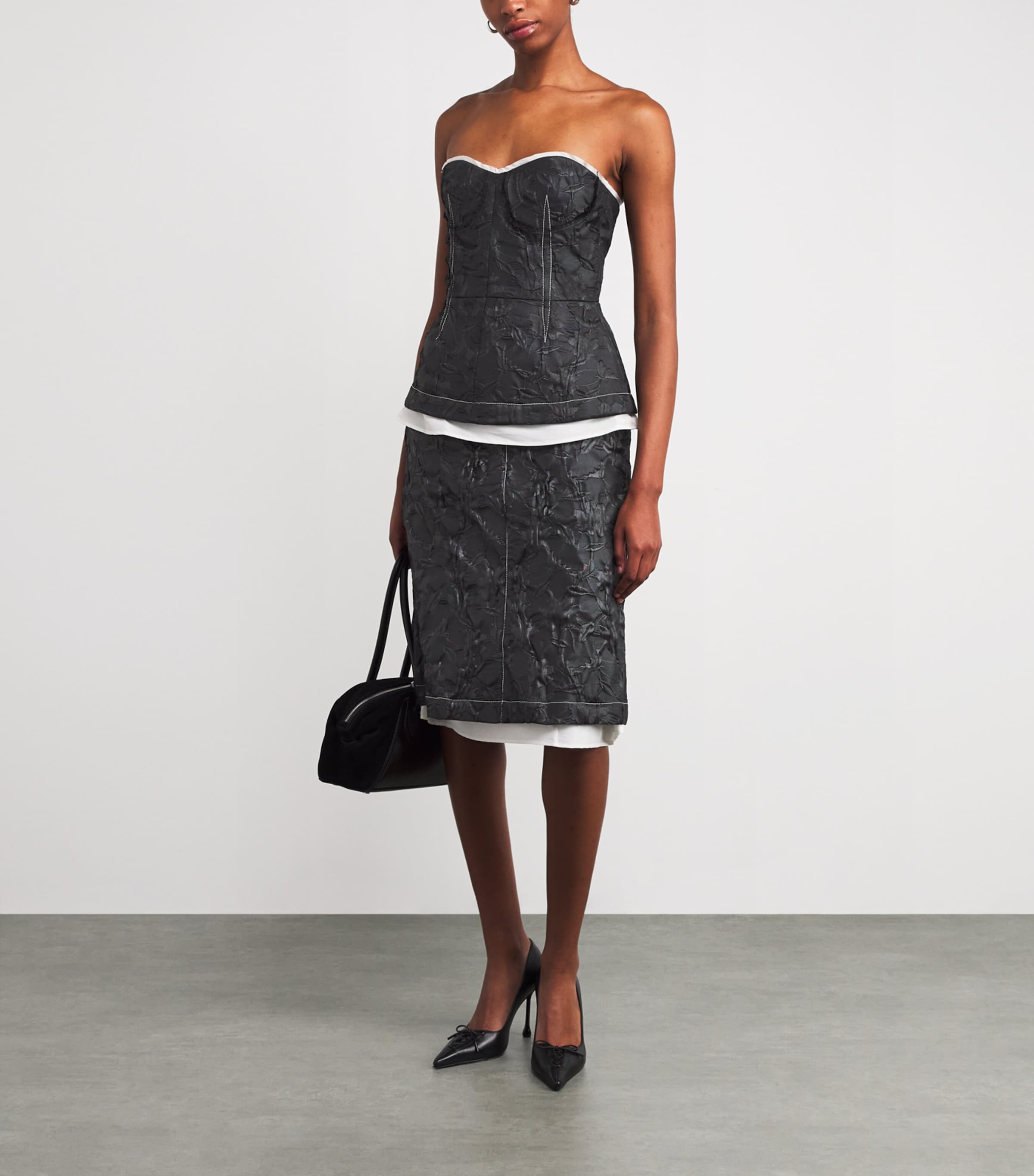 Simkhai Black Zander Bustier Top