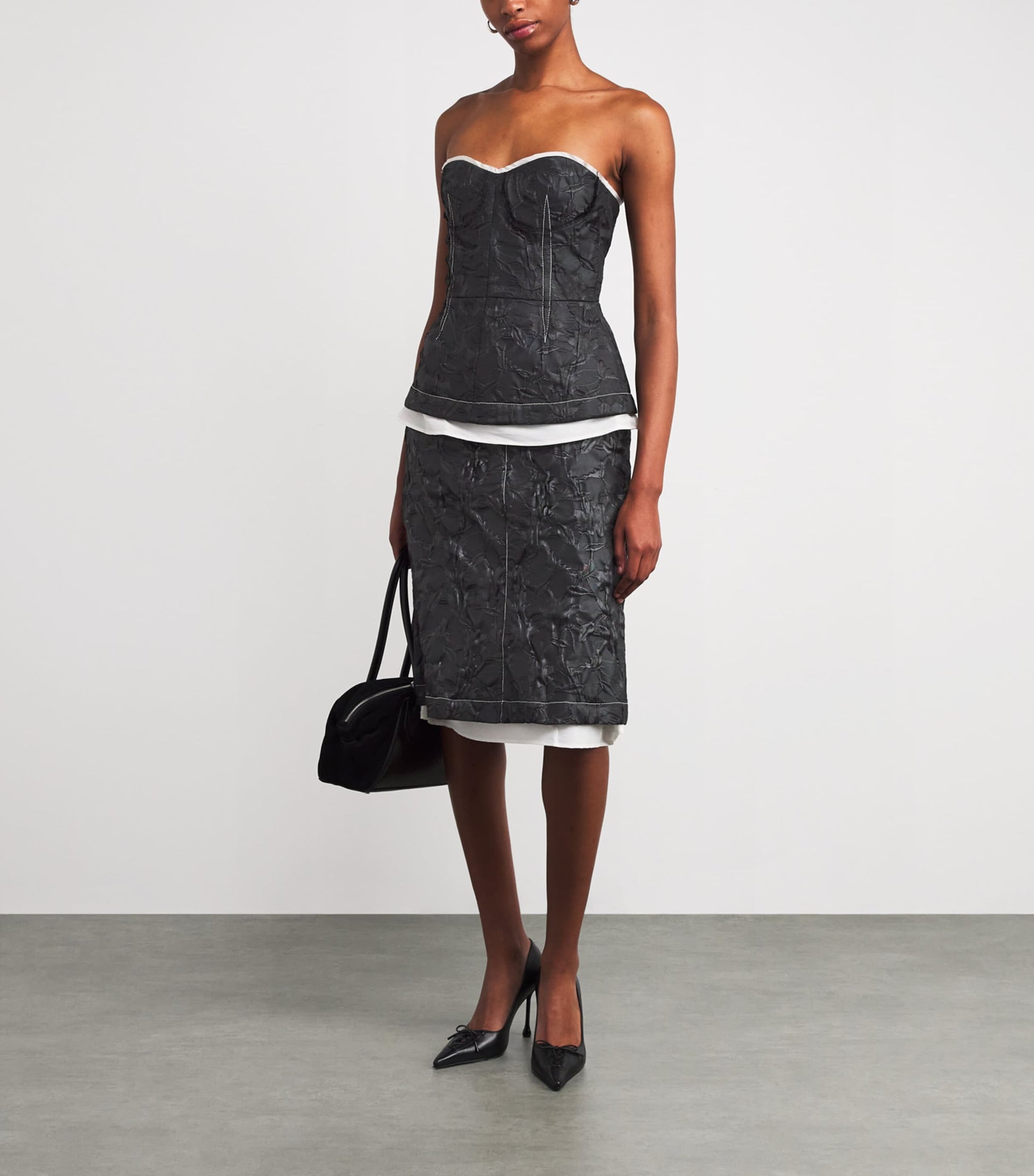 Simkhai Black Zander Bustier Top