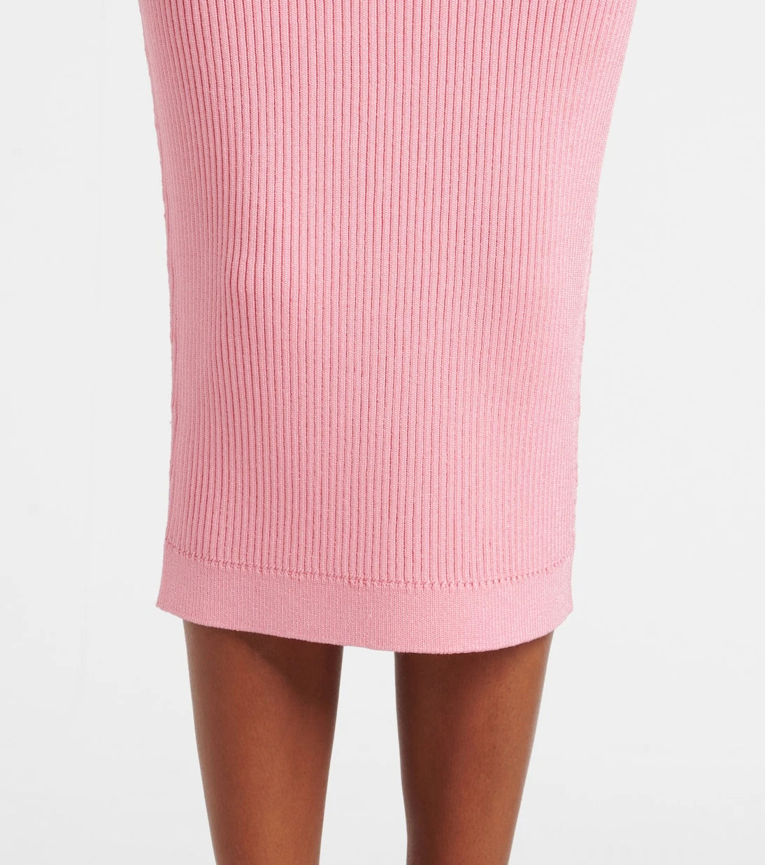 Balmain - Ribbed-knit midi skirt
