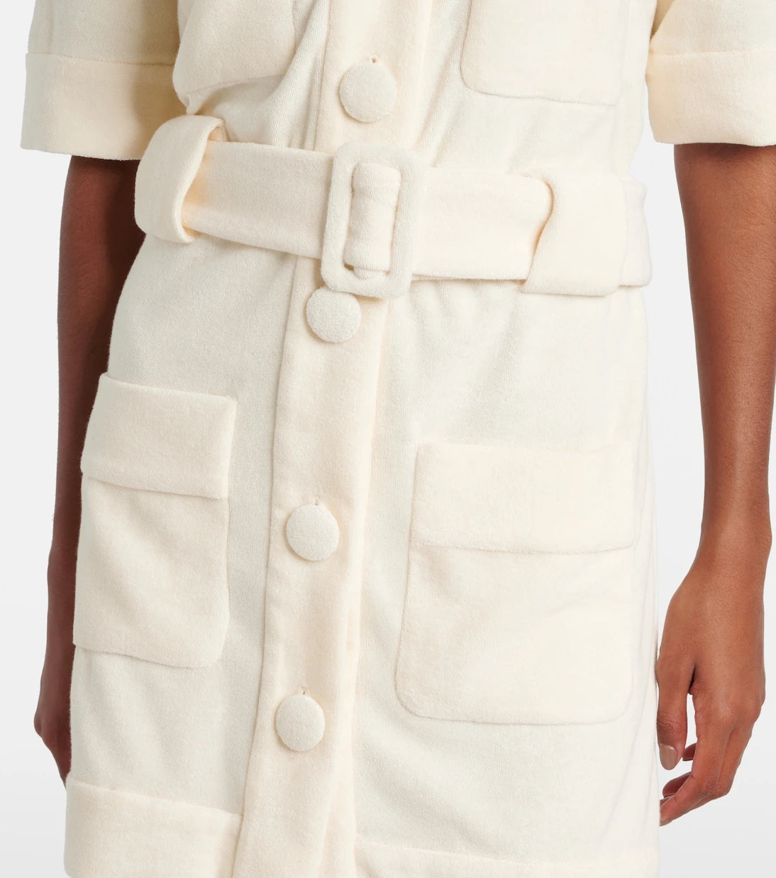 Adriana Degreas - Belted cotton-blend terry minidress