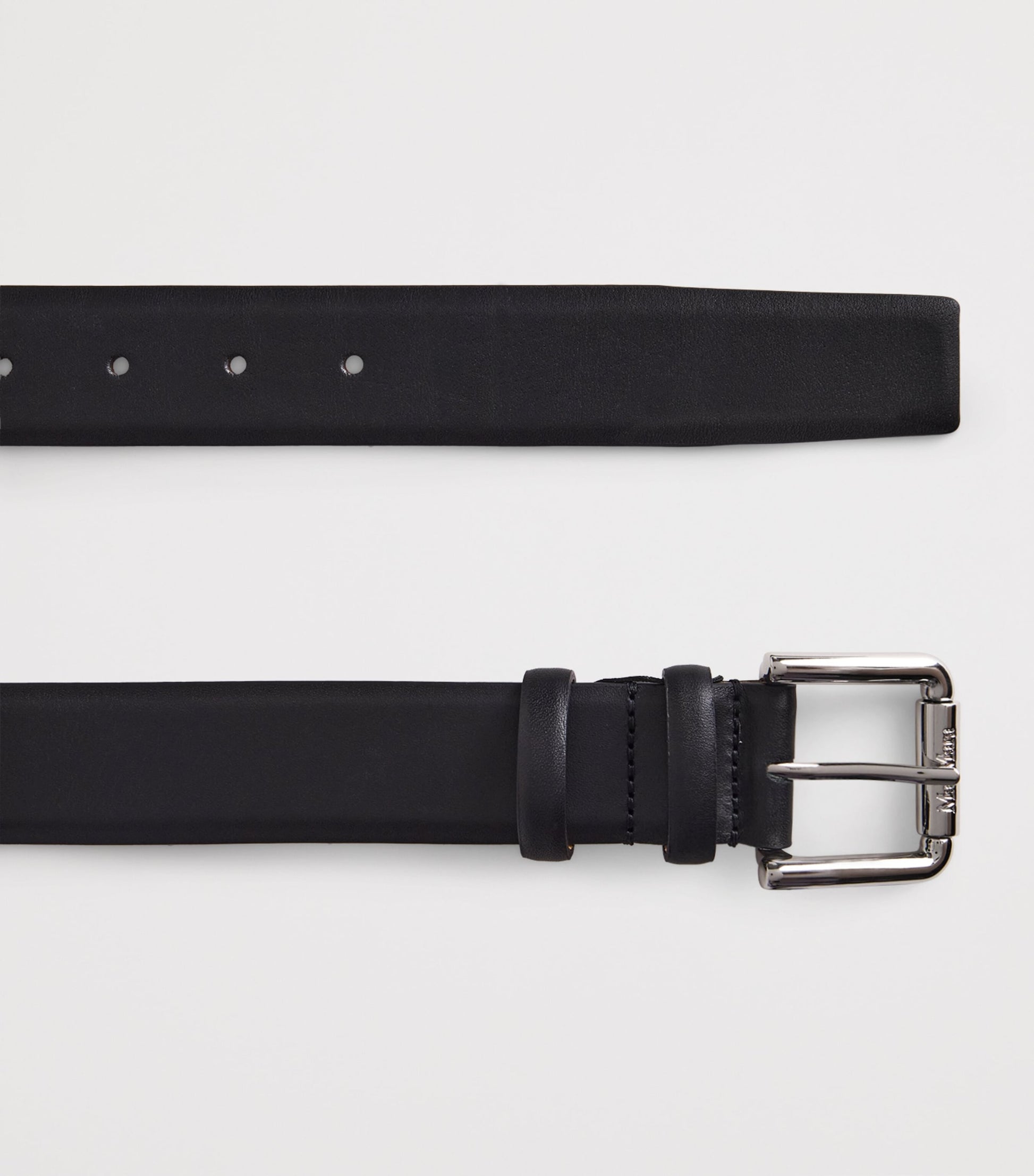 Max Mara Black Leather Belt Suspenders