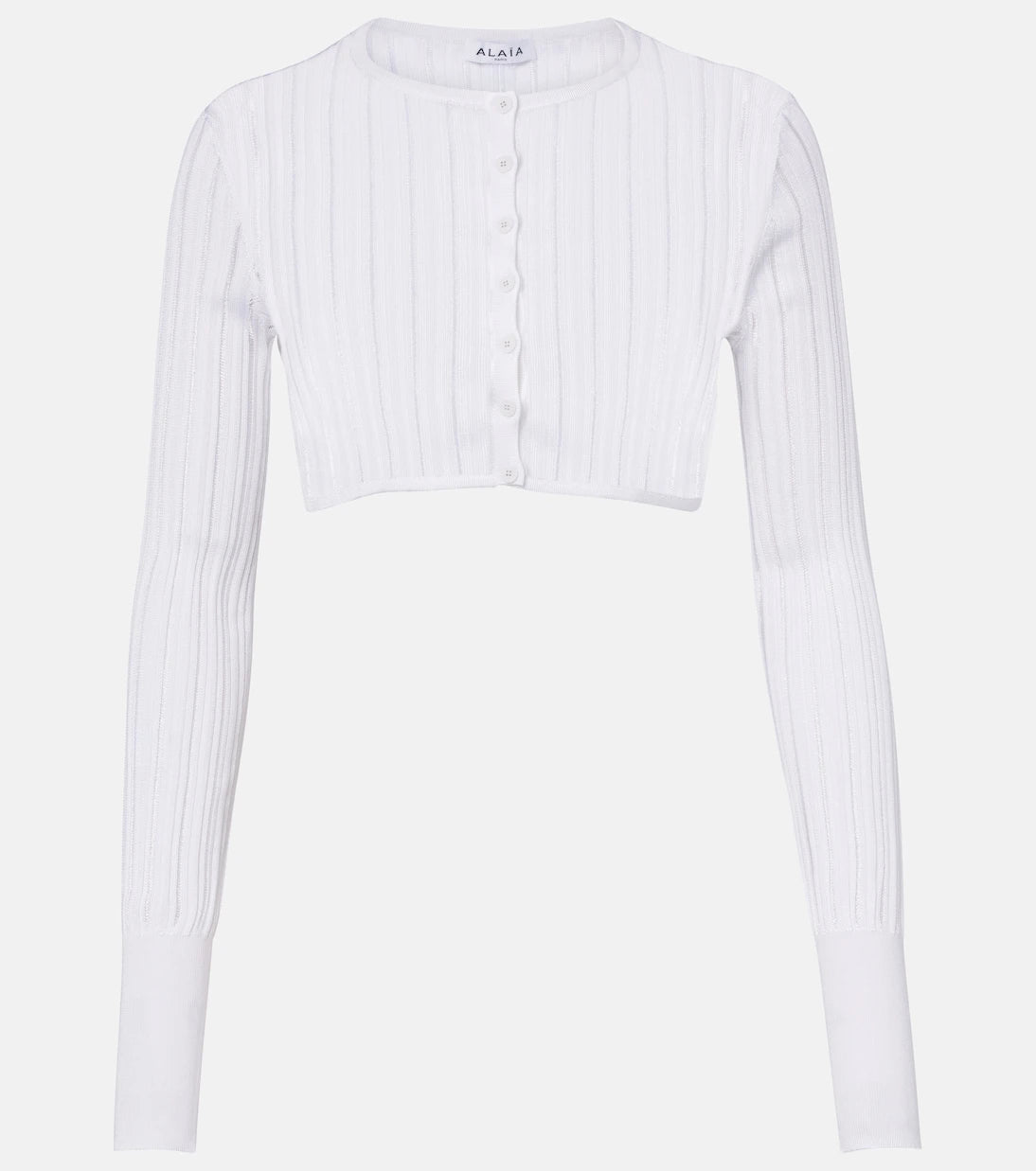 Alaïa - Cropped knitted cardigan