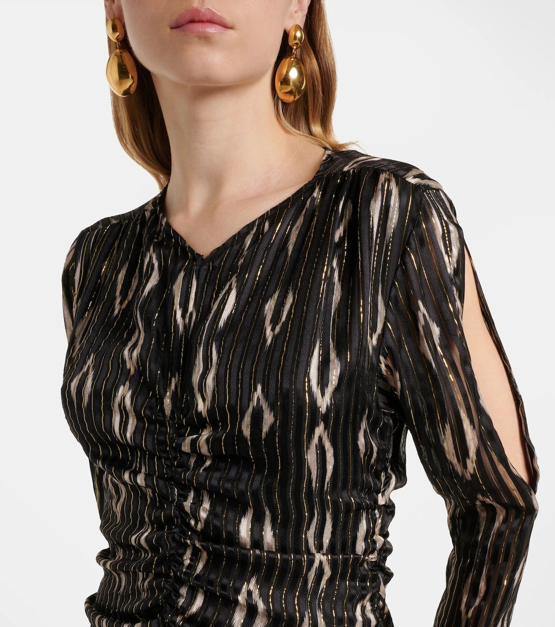 Isabel Marant - Octavia snake-effect silk-blend minidress