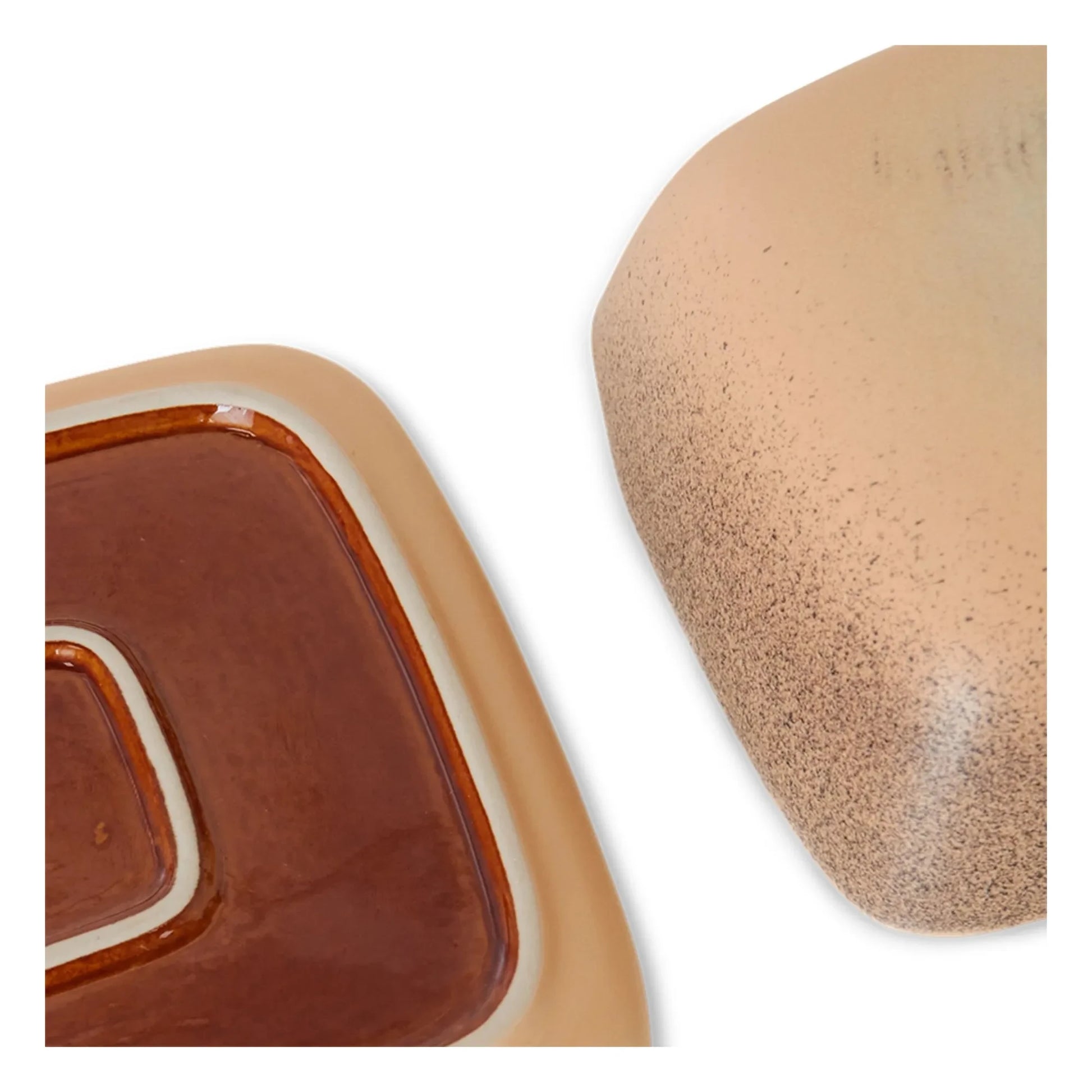 HKliving - Stoneware butter dish | Pink
