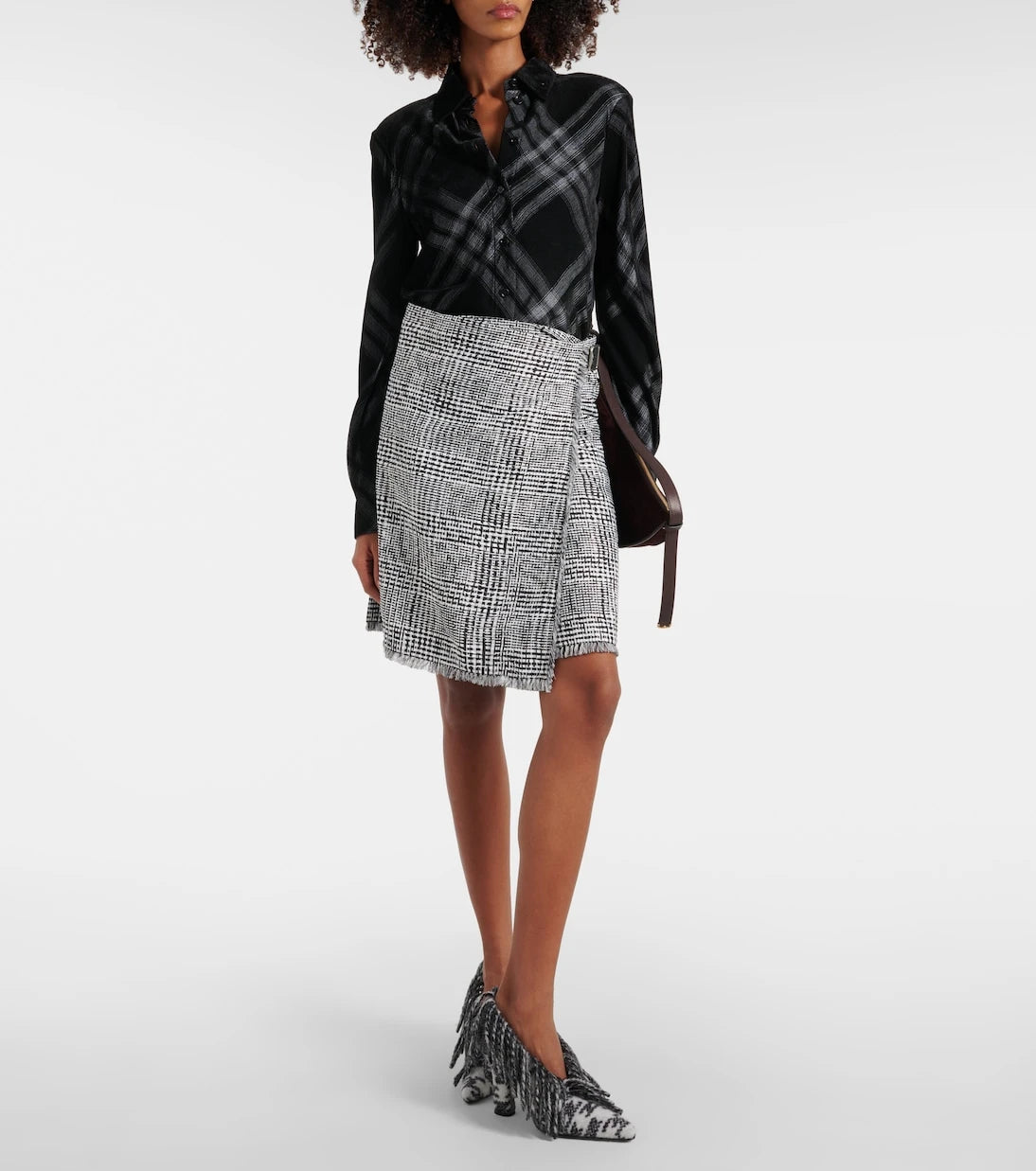 Burberry - Sweep 100 fringed wool pumps