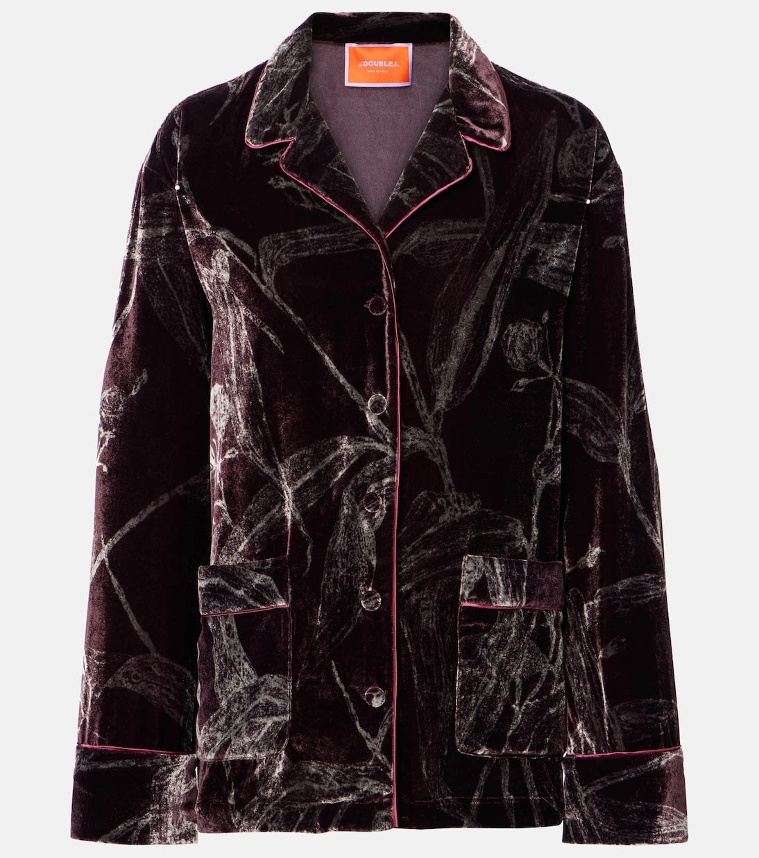 La DoubleJ - Floral satin pajama shirt