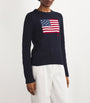 Polo Ralph Lauren Navy Cotton American Flag Sweater