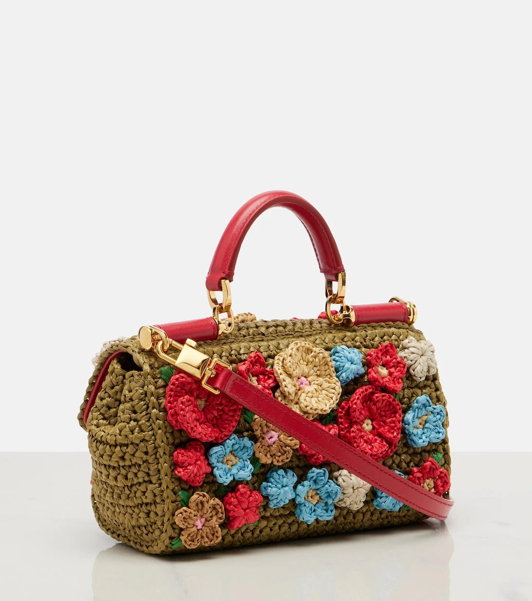 Dolce&Gabbana - My Sicily Mini rafya görünümlü saplı çanta