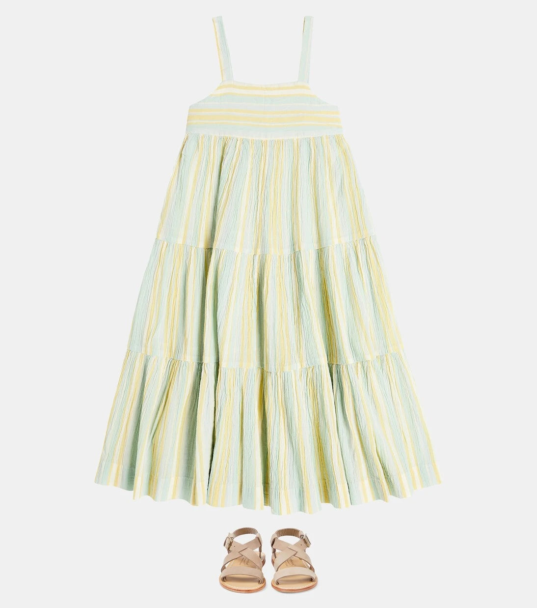 Bonpoint - Cora striped cotton crêpe dress