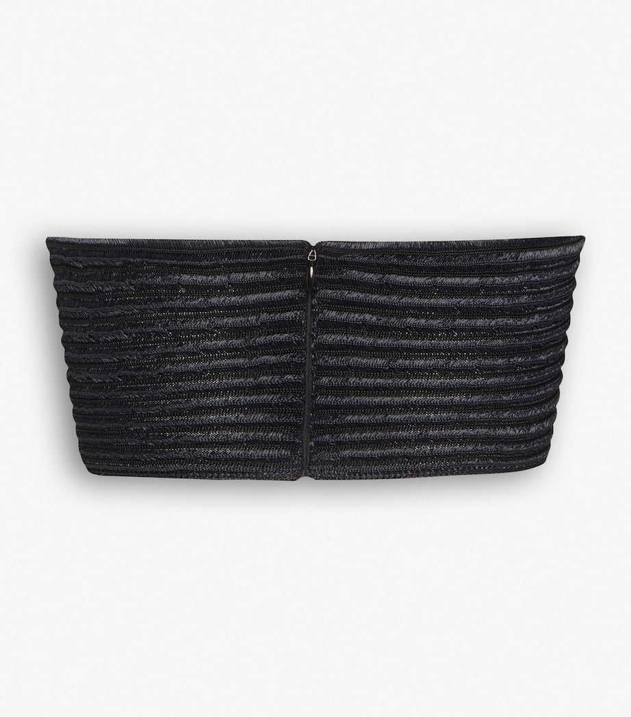 Black Knitted Bandeau Top