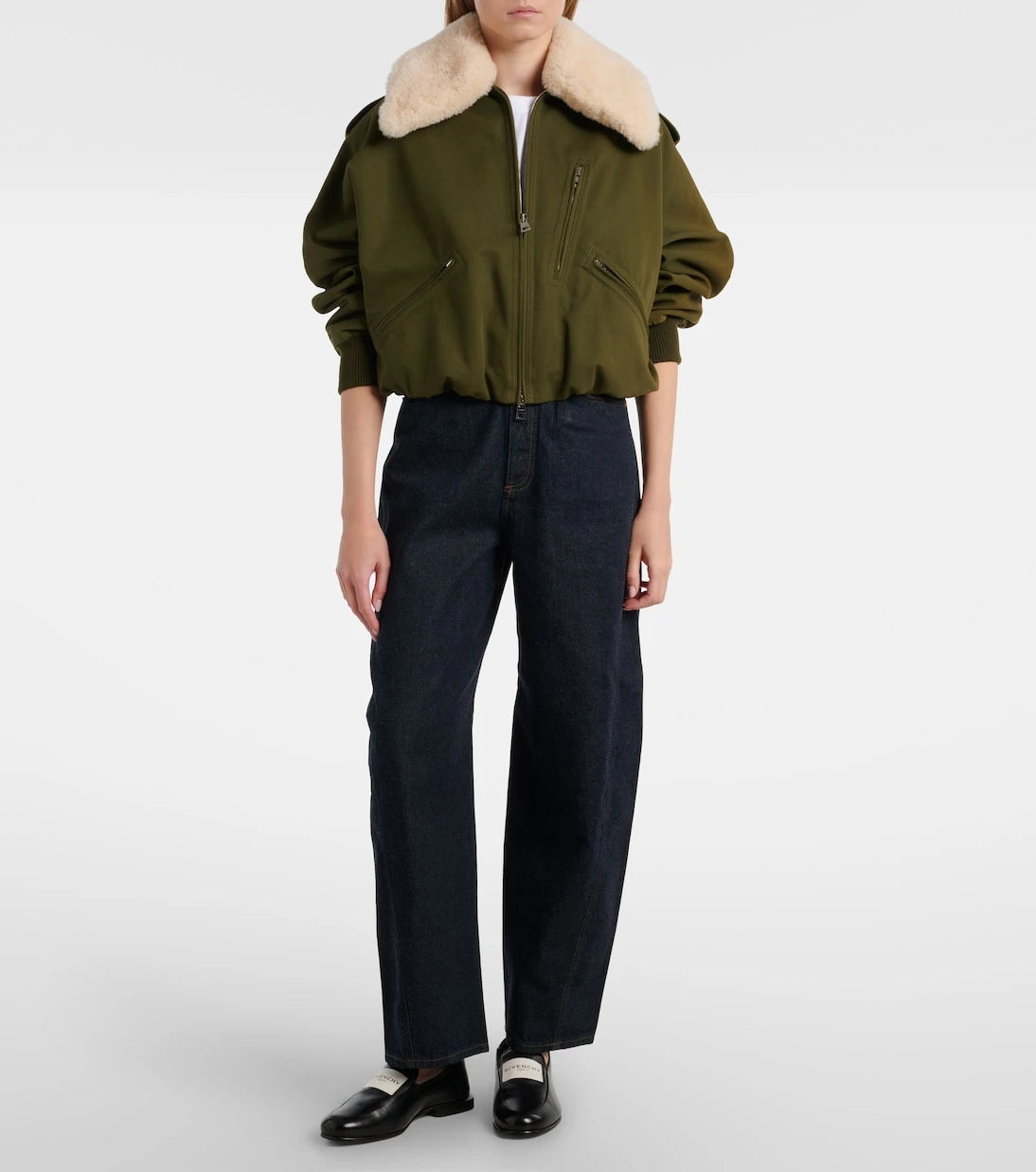Givenchy - Shearling-trimmed jacket