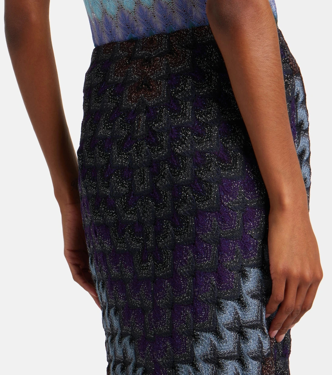 Missoni - Knitted lamé maxi skirt