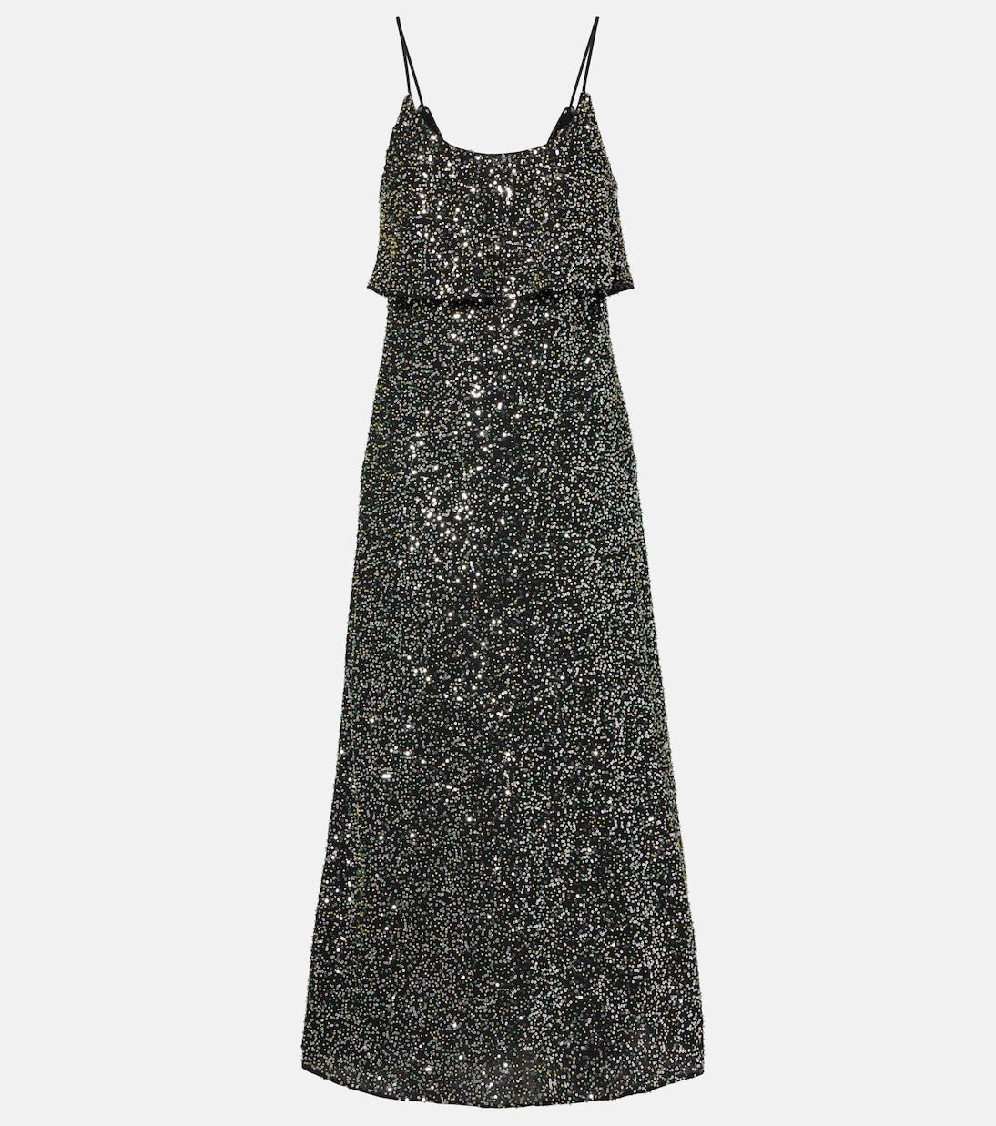 Rabanne - Embellished crêpe slip dress