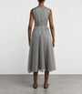 Max Mara Grey Silk-Blend Organza Midi Dress