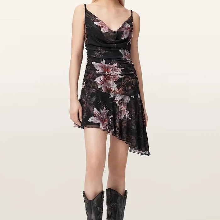 AllSaints asimetrik elbise BEA